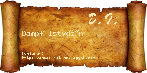 Dampf István névjegykártya
